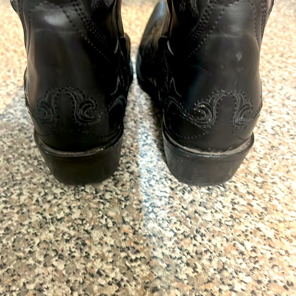 🕵️🕵️🕵️ REPUBLIC OF TEXAS BLACK HANDMADE COWBOY BOOT SIZE 6.5 EUC🕵️🕵️🕵️ - Picture 6 of 13